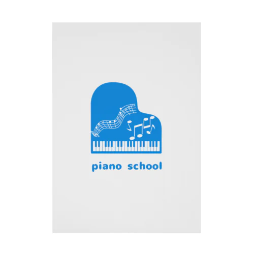 涼しげブル〜piano school Stickable Poster