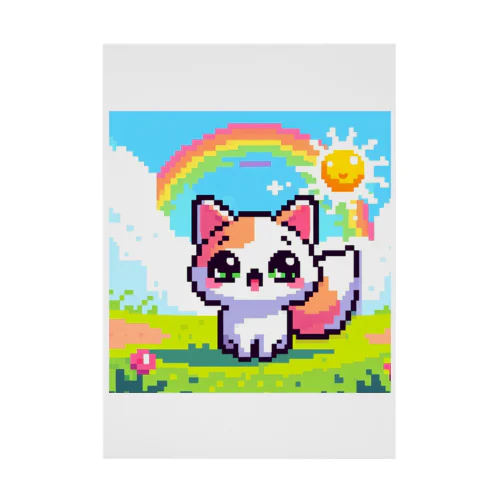 ドット絵の可愛い猫グッズ Stickable Poster