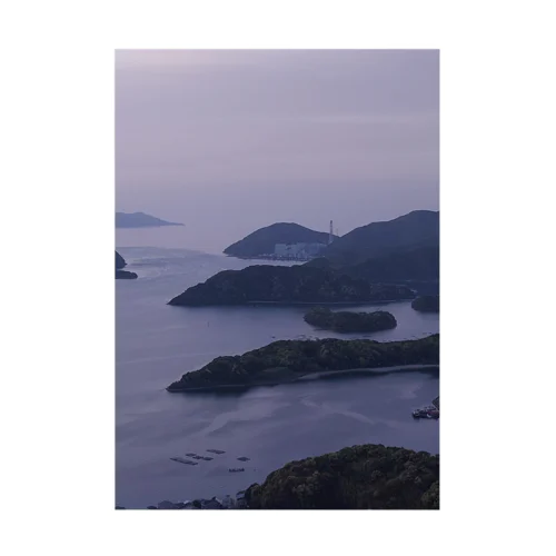 夕刻、日本海の多島美 吸着ポスター