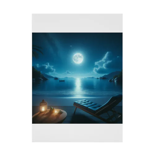 Night sea Stickable Poster