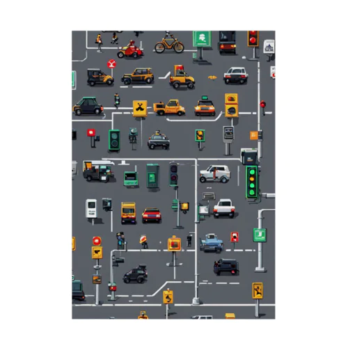 「道路マップ迷路」 Stickable Poster