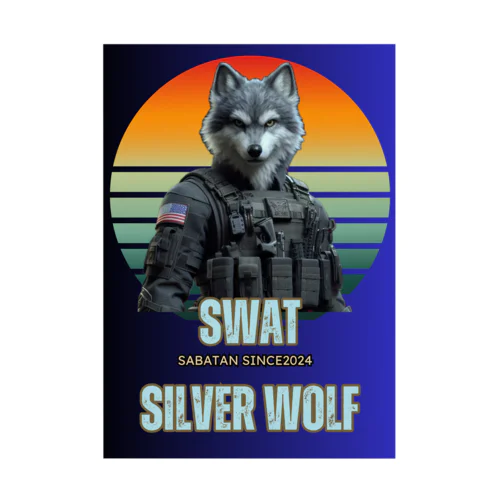 SWAT シルバーウルフ1 Stickable Poster