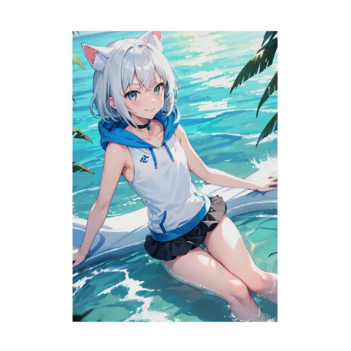 猫耳少女00052 Stickable Poster