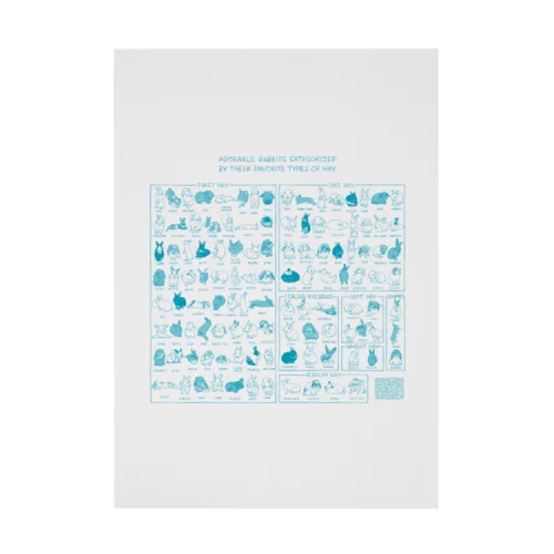 毎日干草生活(シアン) Stickable Poster