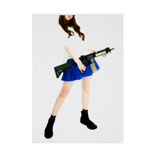 grumble gun girl  Stickable Poster