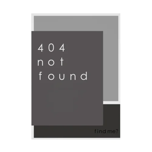 404 not found 吸着ポスター