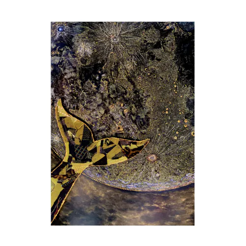 月から生まれた黄金鯨 Stickable Poster