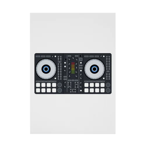 シンプルなDJコントローラーのイラストです! Stickable Poster