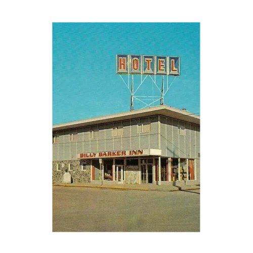 POSTCARD: BILLY BARKER INN, QUESNEL, BC, 1962 吸着ポスター