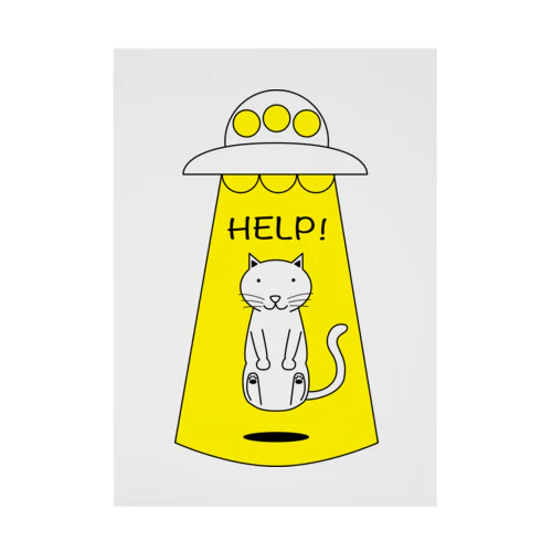 HELP猫 Stickable Poster