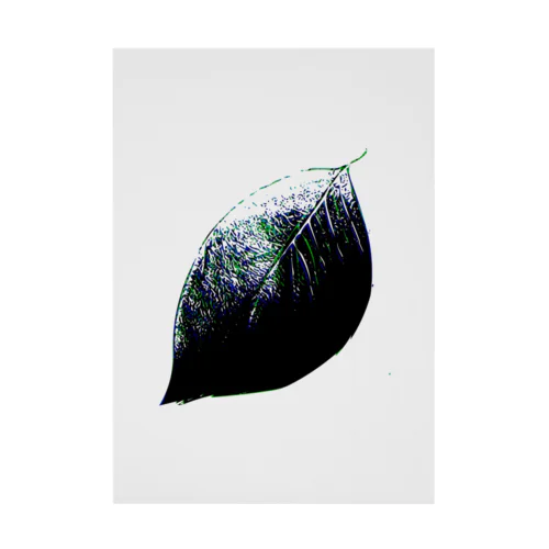 Leaf duo tone Stickable Poster