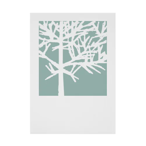 iced tree Gray Stickable Poster