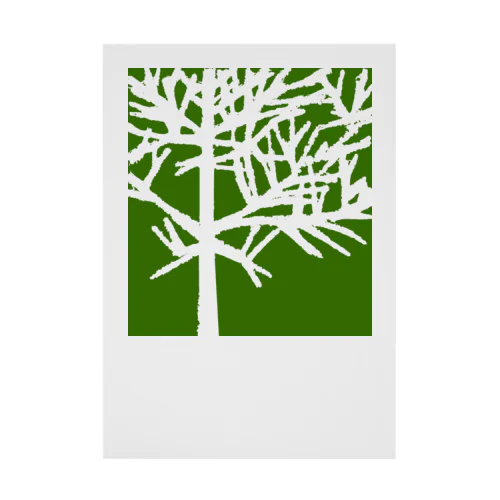 iced tree Green Stickable Poster