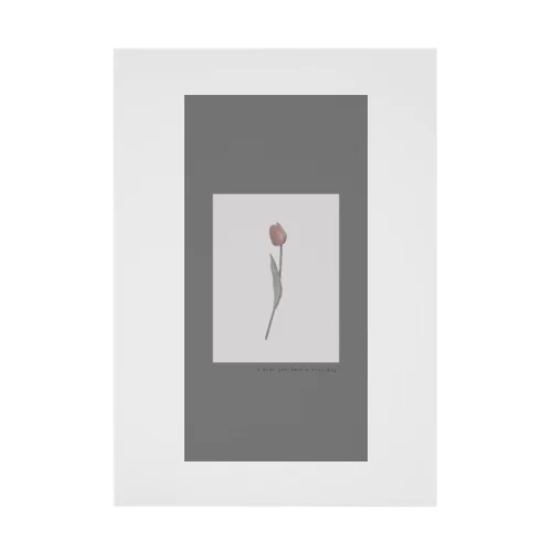 tulip gray Stickable Poster