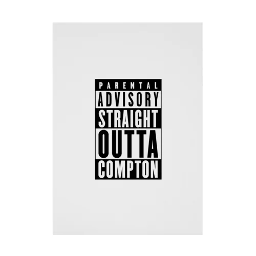 PARENTAL ADVISORY STRAIGHT OUTTA COMPTON-ペアレンタル・アドバイザリー・ストレイト・アウタ・コンプトン- ボックスロゴTシャツ Stickable Poster