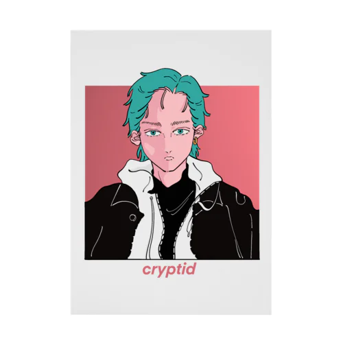 cryptid Retro Boy  Stickable Poster