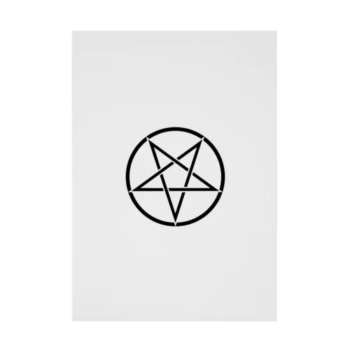 SATANIC PENTAGRAM-サタニック・ペンタグラム-ロゴ 吸着ポスター