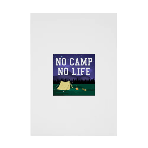 NO CAMP NO LIFE-ノーキャンプ ノーライフ- Stickable Poster