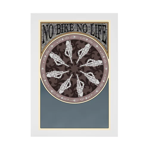 No Bike No Life Stickable Poster