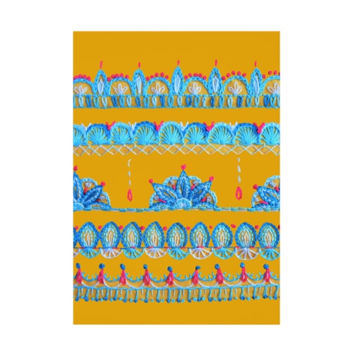 ナマステ刺繍✺マスタード Stickable Poster