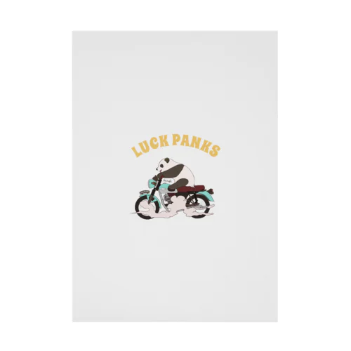 バイク乗りのパンダ Stickable Poster