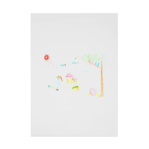 青い鳥のいる風景 Stickable Poster