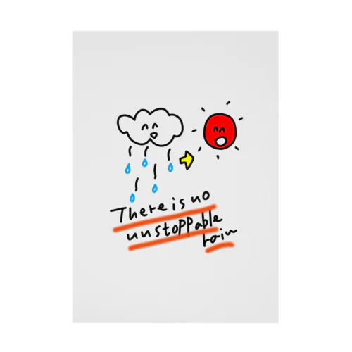 止まない雨は無い Stickable Poster