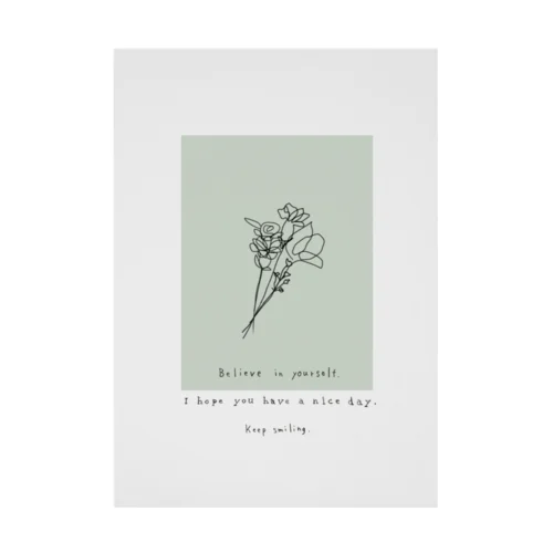 bouquet green Stickable Poster