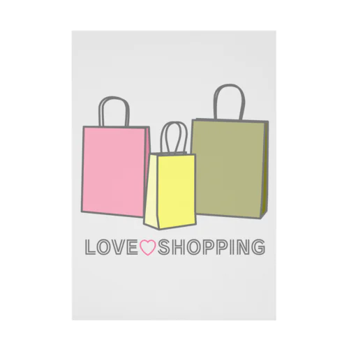 紙袋 LOVE SHOPPING Stickable Poster