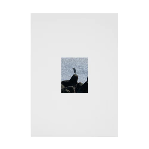 テトラポッドに立つ鳥 吸着ポスター