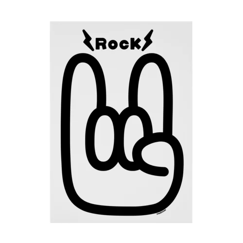 メロイックサイン★デビル・サイン(コルナサイン)LOVE ROCK 吸着ポスター