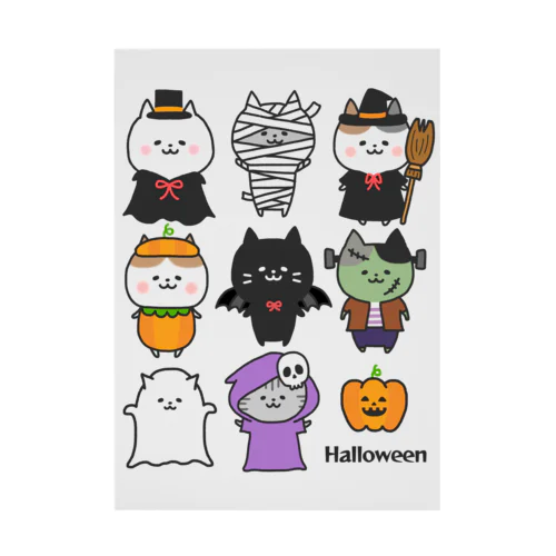 Halloween🎃ねこさん2 吸着ポスター