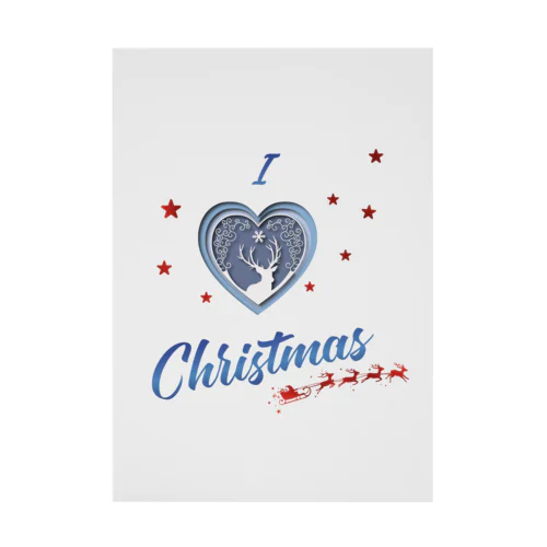 Studio Made in france 002 I love Christmas Stickable Poster