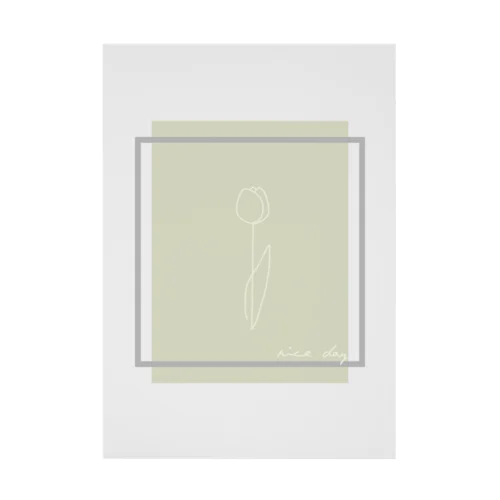 babygray yellow mintgreen Stickable Poster