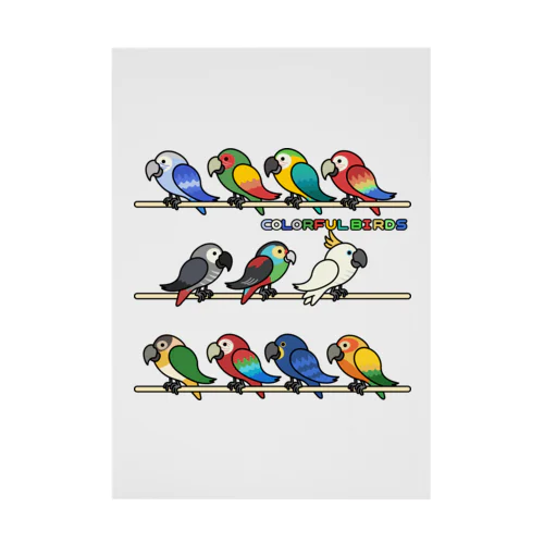 COLORFUL BIRDS Stickable Poster