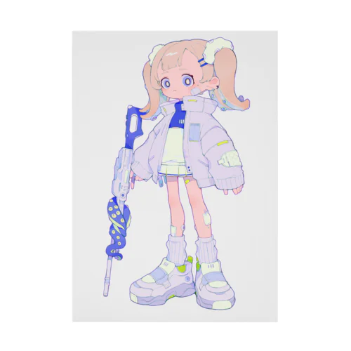 Octopus girl  Stickable Poster