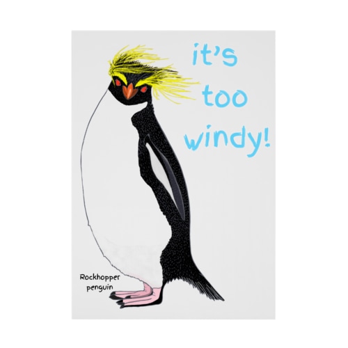 Rockhopper penguin　(イワトビペンギン) Stickable Poster