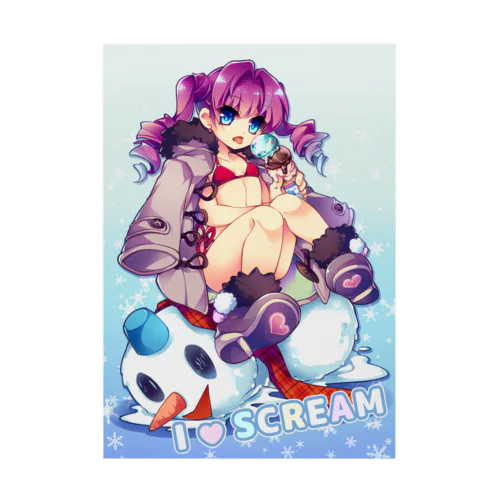 I♥SCREAM - 背景あり Stickable Poster