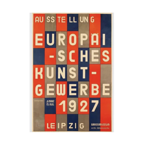 ドイツ・ライプツィヒ　バウハウス　1927 Stickable Poster