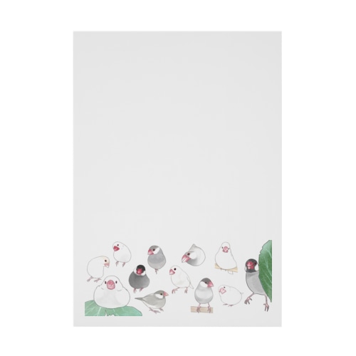あつまれ文鳥ちゃん【まめるりはことり】 Stickable Poster