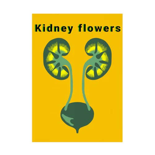 Kidney flowers Stickable Poster