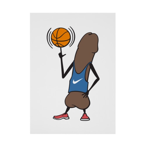 Eddie Funky Dick - Basketball Stickable Poster