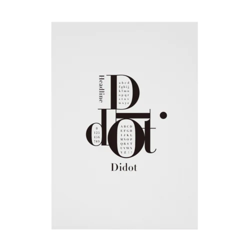 typo graphic -Didot Stickable Poster