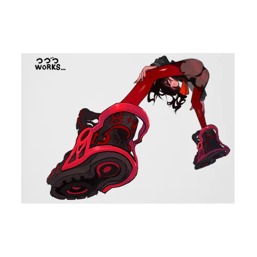 Red SHOEZ Stickable Poster