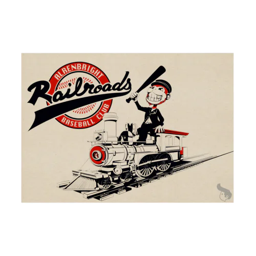 Railroads　お猿さん　クラシック Stickable Poster