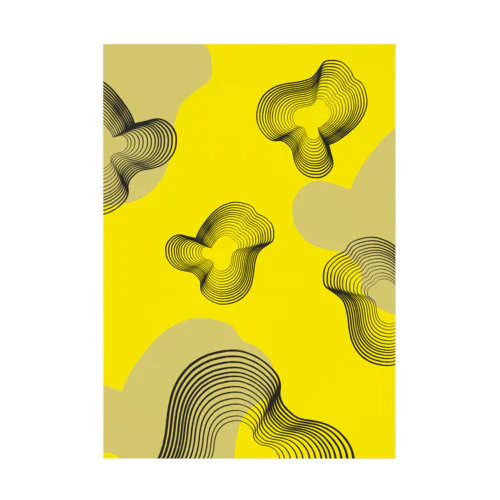 もにょもにょイエロー Stickable Poster