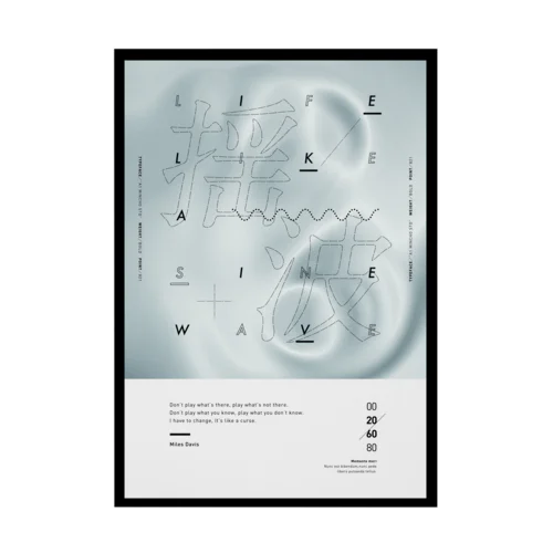 L.L.S.W. モノクロ Stickable Poster