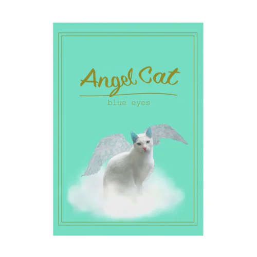 Angel Cat Stickable Poster