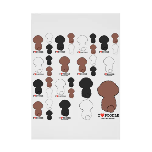 I❤️POODLE 右寄せ Stickable Poster