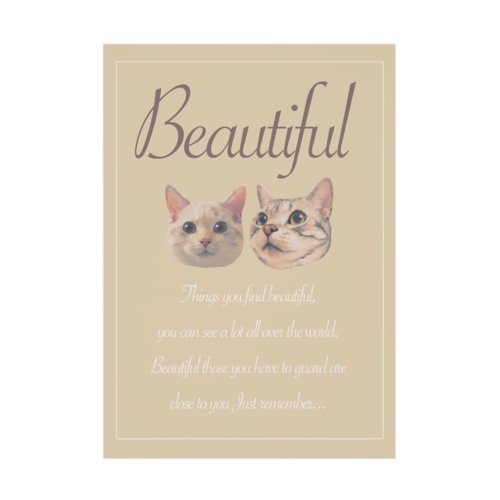 Beautiful×猫 Stickable Poster